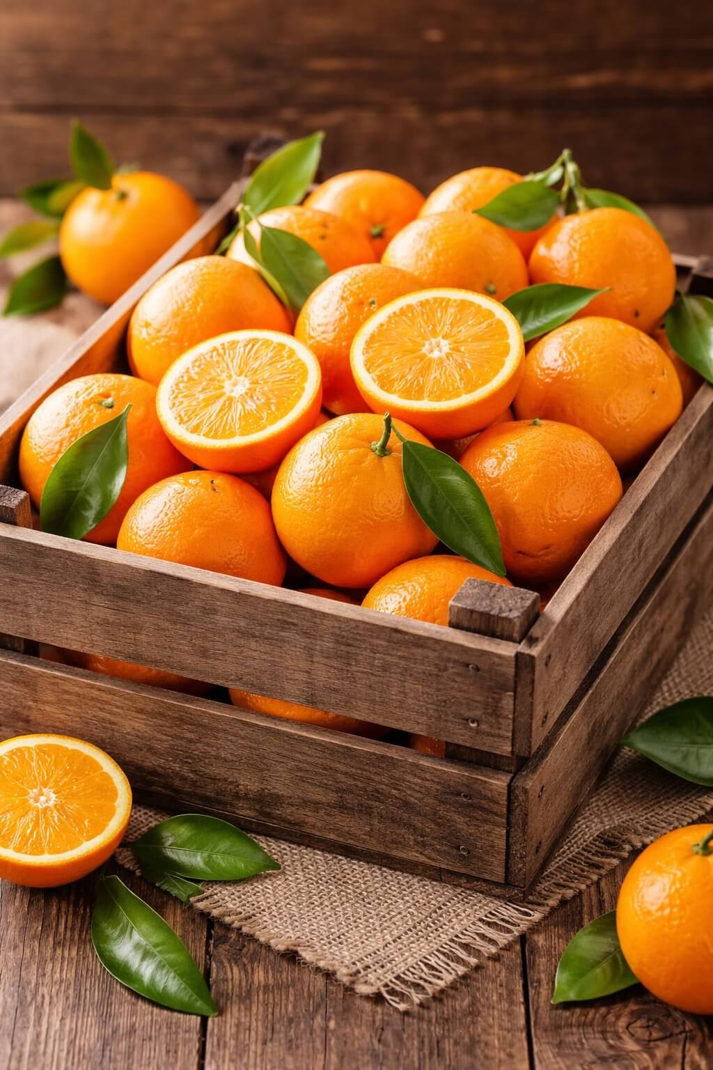 Box of oranges